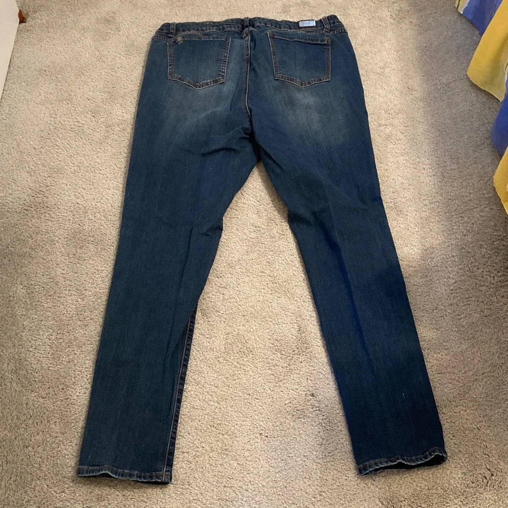Earl Jean Classic Blue Distressed Women Jeans - Picture 5 of 6